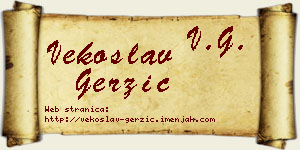 Vekoslav Gerzić vizit kartica